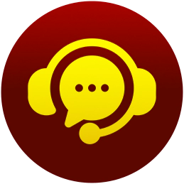 Winmatch customer support icon with headset and chat bubble