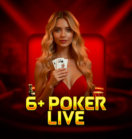 Winmatch 6 Plus Poker Live with Woman Holding Cards.