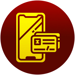 Winmatch payment options icon with smartphone and card